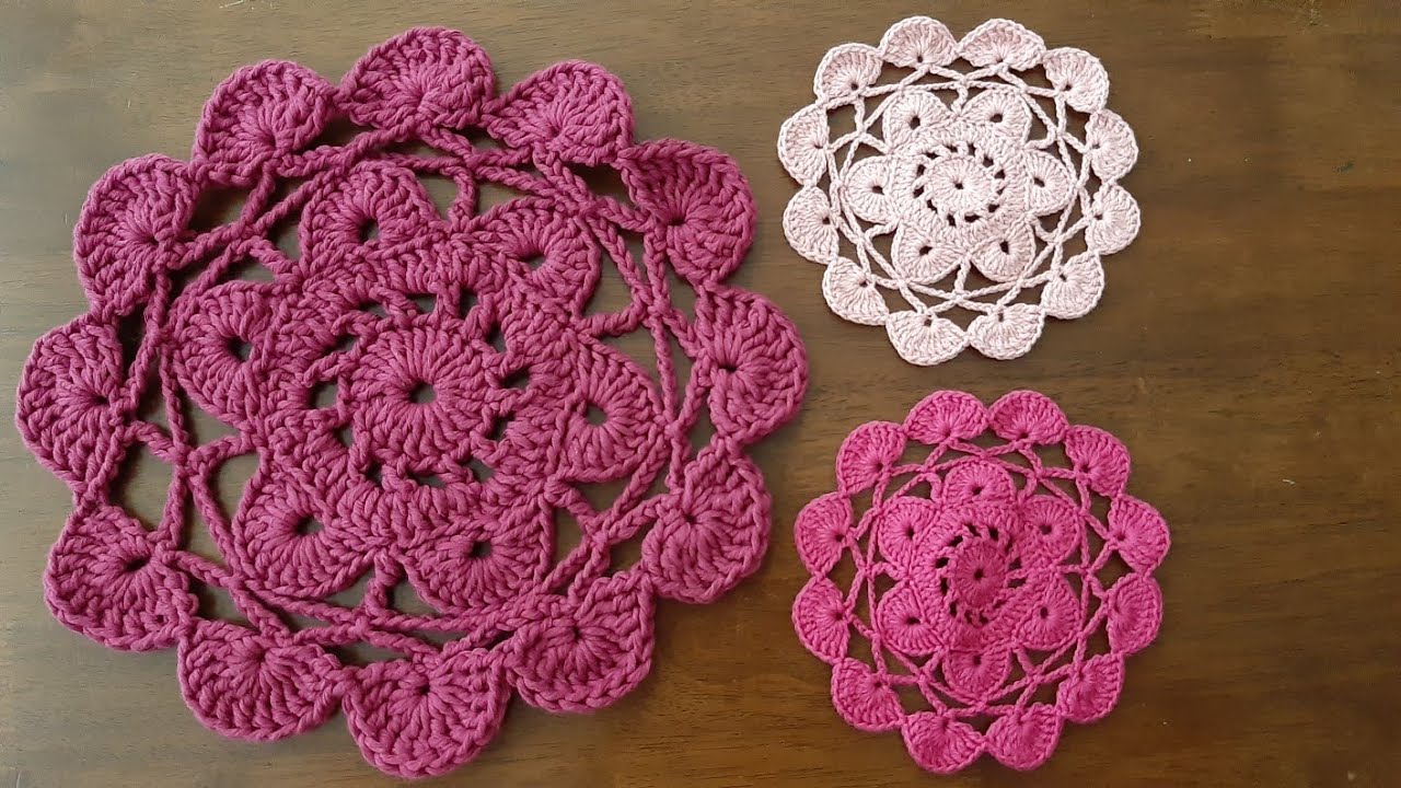 TAPETE INDIVIDUAL PORTAVASOS CARPETA FÁCIL DE TEJER A CROCHET