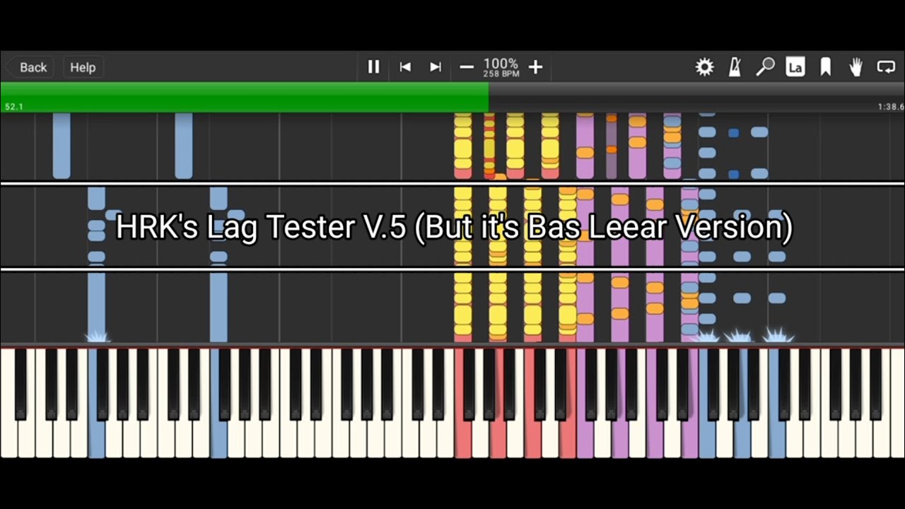 HRK's Lag Tester V.5 (But it's Bas Leear Version) - Synthesia HD 60 fps