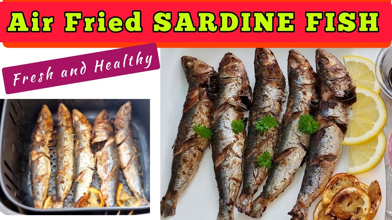 AIR FRYER WHOLE FRIED SARDINE FISH RECIPE. How to COOK/ AIR FRY FISH IN THE AIR FRYER HEALTHY.
