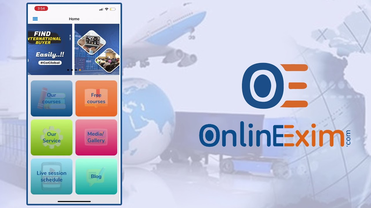 Online Exim Export Import App