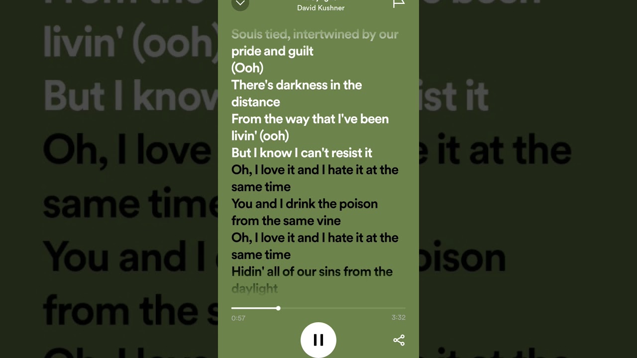 David Kushner - Daylight (lyrics) #davidkushner #daylight #spotify