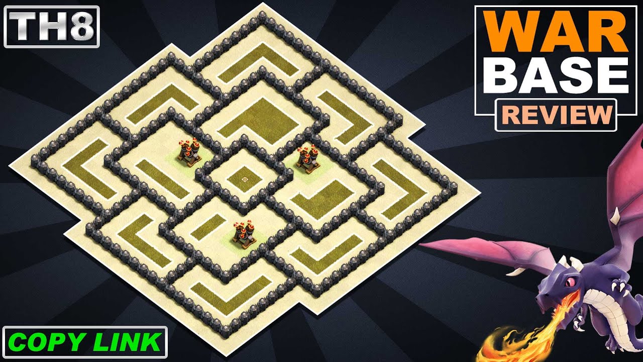 NEW BEST TH8 War Base 2022 COPY LINK | COC Town Hall 8 (TH8) Trophy Base - Clash of Clans