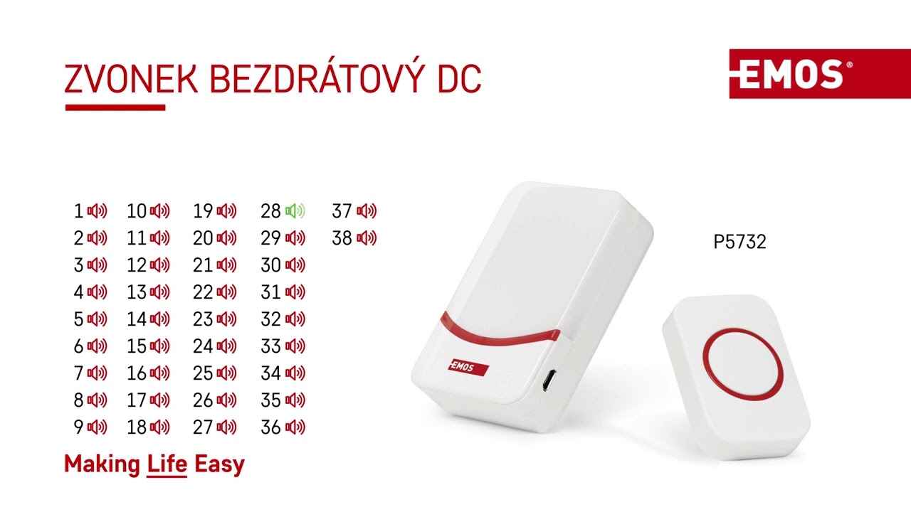 Zvonek bezdrátový DC P5732 | EMOS