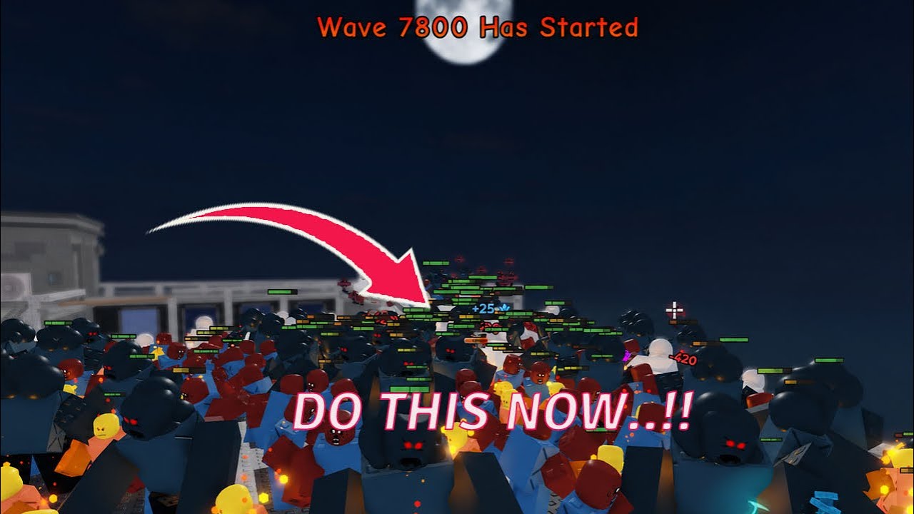 I Survive 7800 Waves With This Method in Survive Zombie Arena