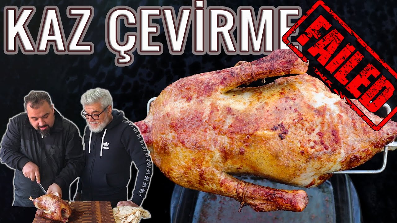 BÖYLE KAZ-IK YEMEDİM !!! (Kaz Çevirme Fiyasko ) Mangalda Kaz Çevirme