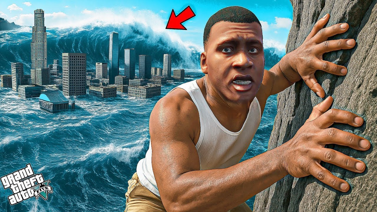 Франклин Үлкен Цунамиде қалып қойды (GTA V)