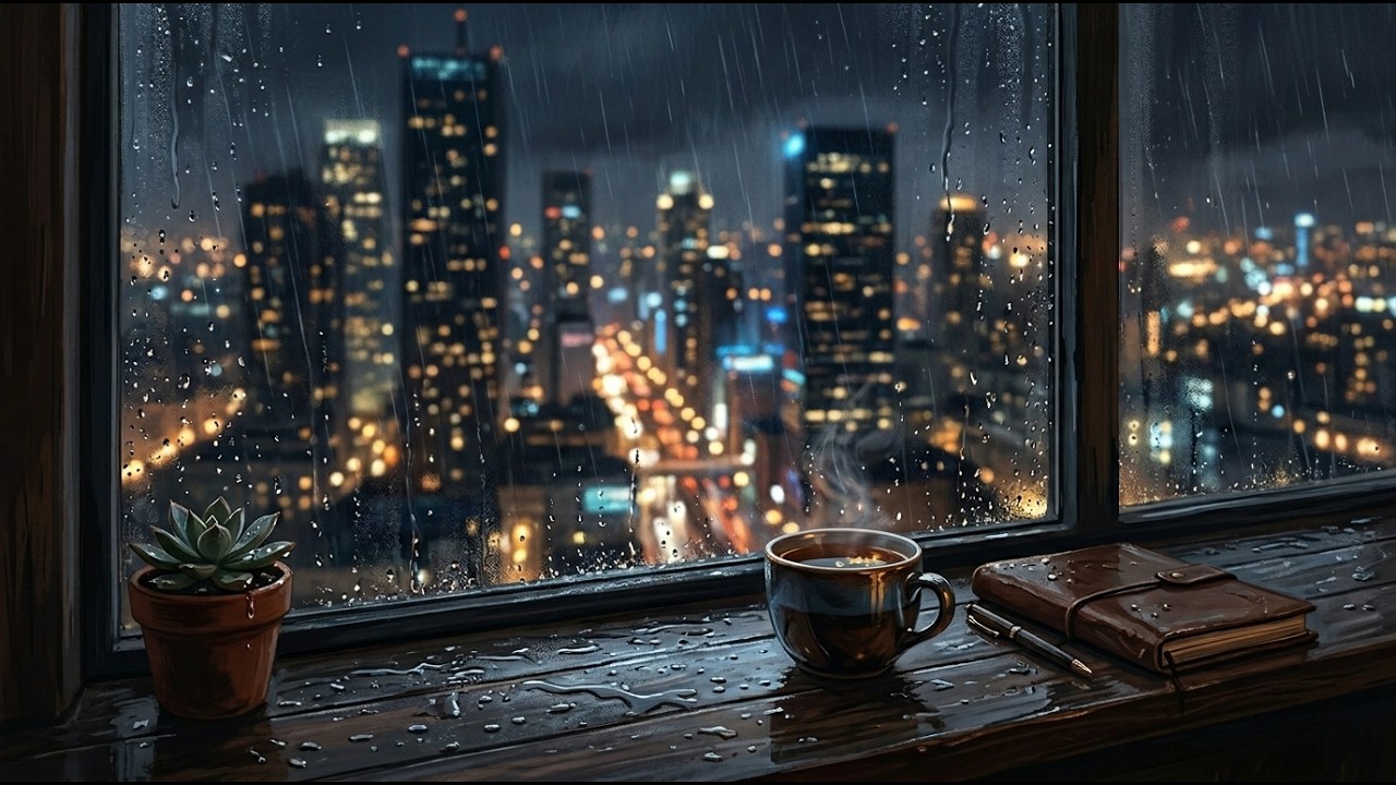 Cozy London Apartment in the Rain + Hypnagogic Ambient - Study & Concentration Music