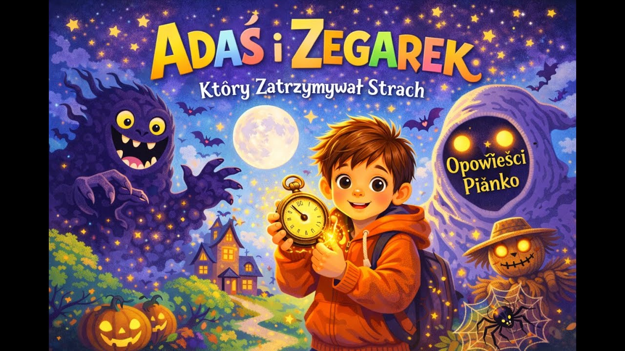 Adaś i zegarek, który zatrzymywał strach - bajka do słuchania dla dzieci na dobranoc