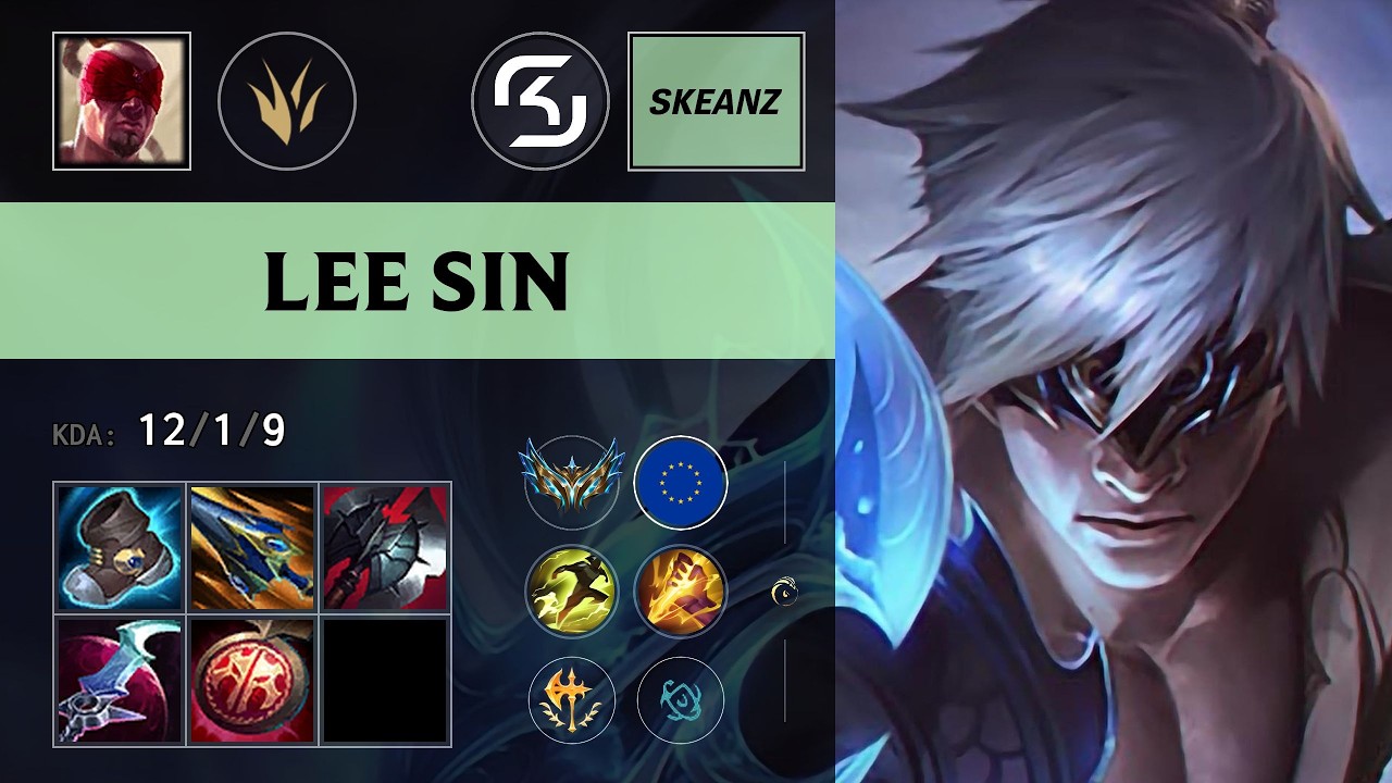 (SK Skeanz) Lee Sin Jungle vs Udyr - EUW Challenger Patch 26.16