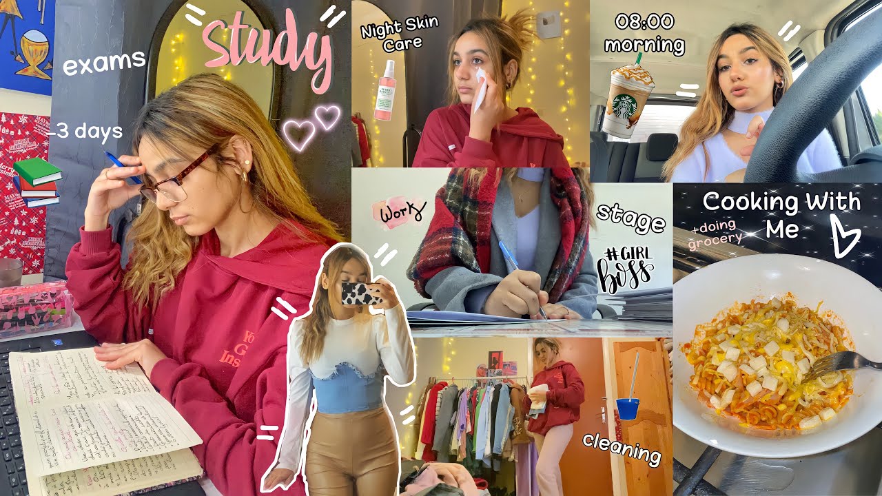 Vlog✨|اول نهار ديال السطاج 😭💓 و الامتحانات 🥺📚+Study With Me 🕣📕🖊