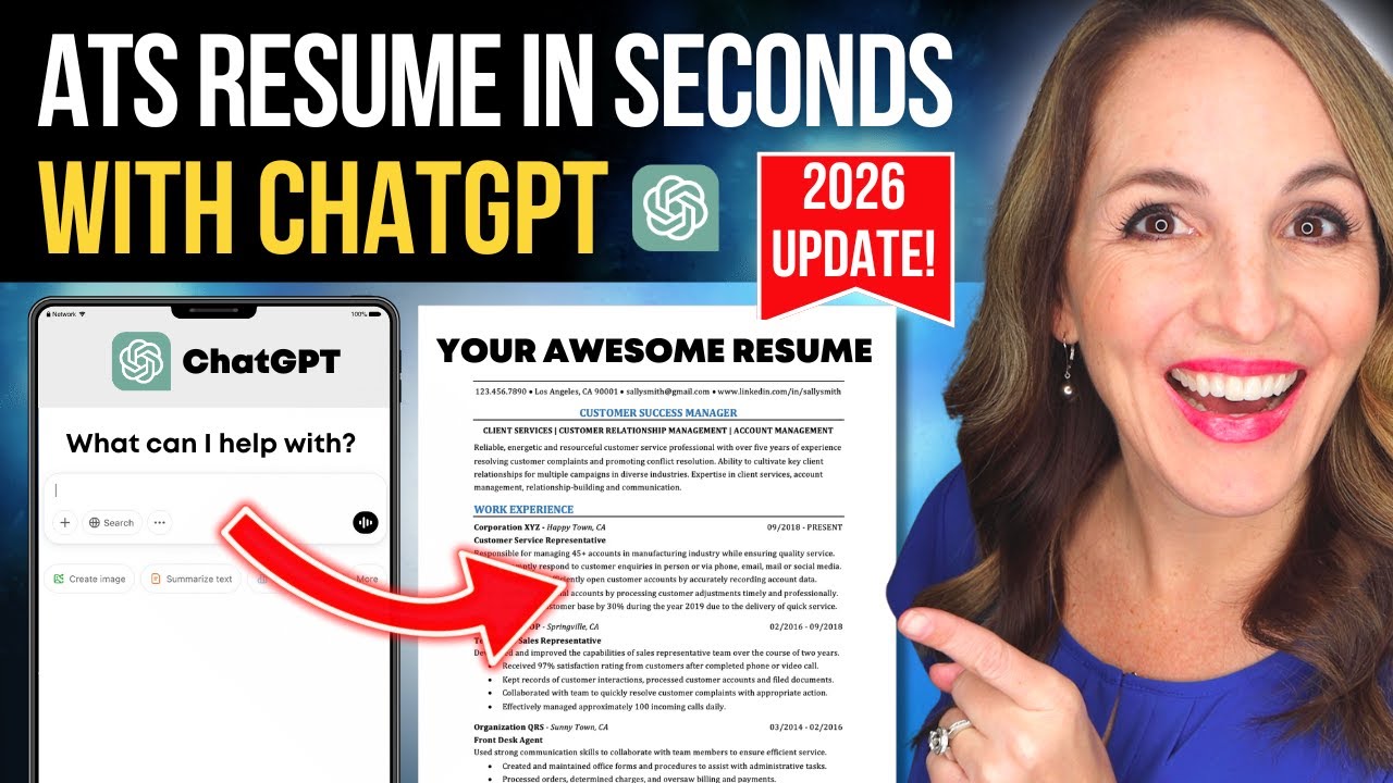 Write a JOB-WINNING ATS Resume in SECONDS with ChatGPT & AI (2026 Guide!!)