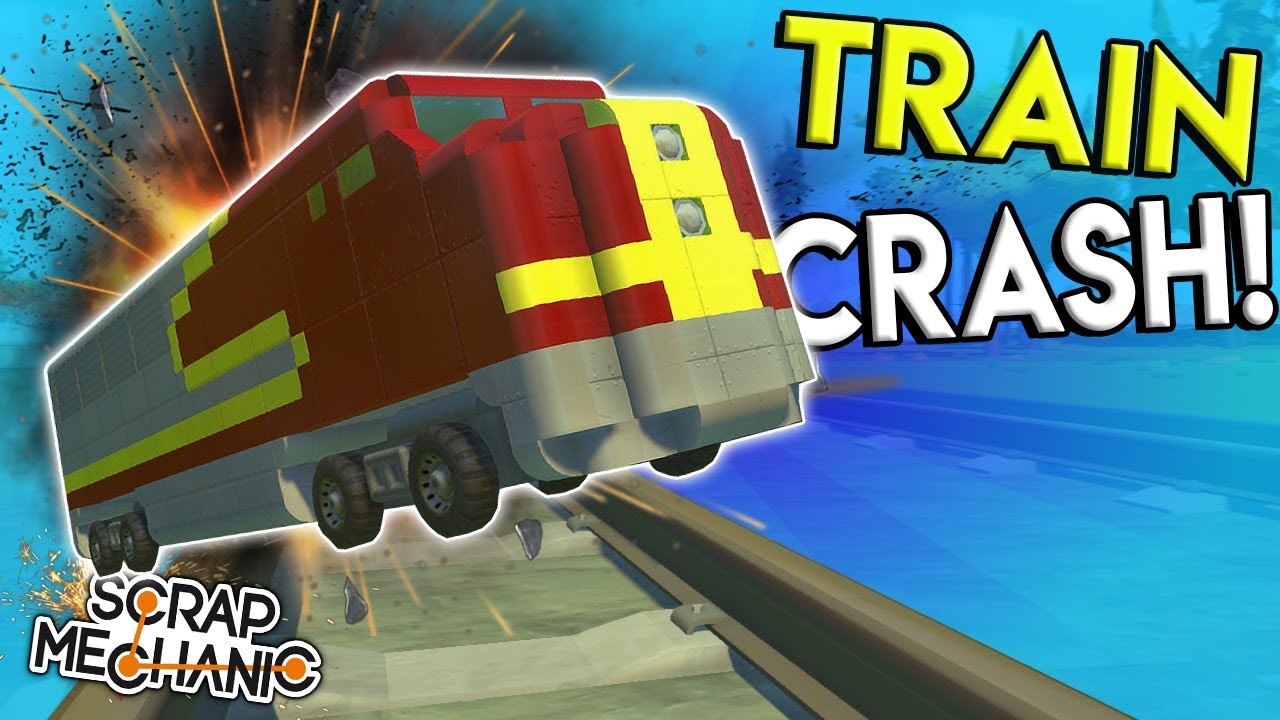 BEST TRAIN CREATIONS & CRASHES ! - Scrap Mechanic Gameplay - Workshop Hunters Train Creations