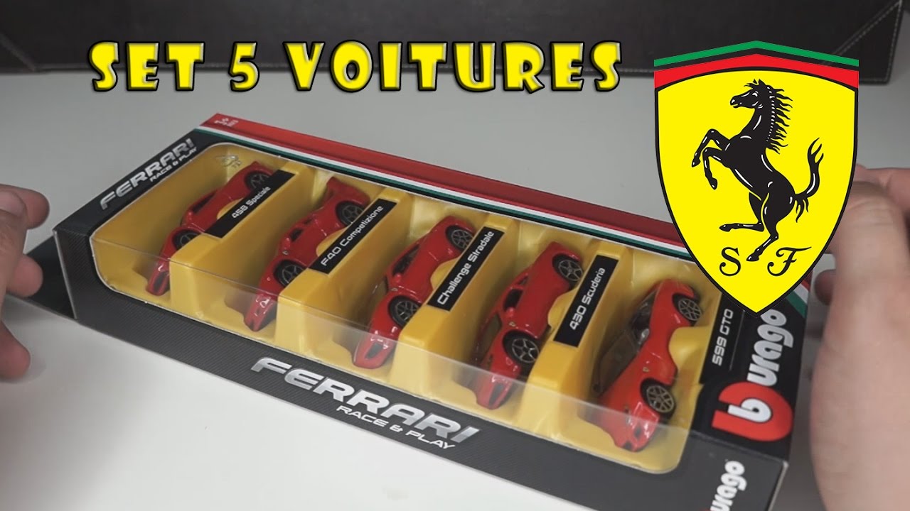 Ferrari Pack de 5 voitures Burago 🚗 🚕 🚙