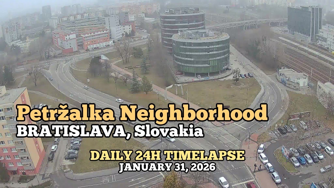 Petržalka Neighborhood - Daily Timelapse: January 31, 2026 [Bratislava, Slovakia]
