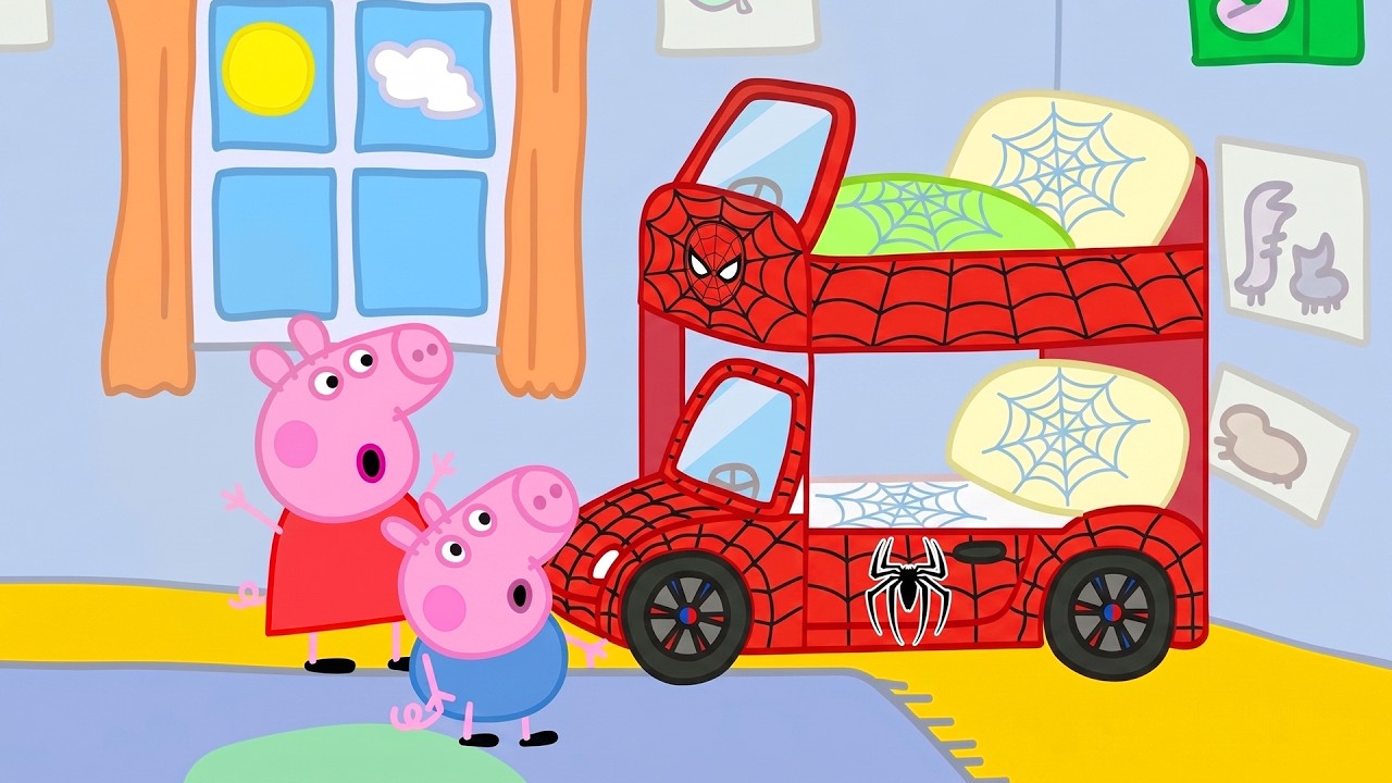 Peppa Pig&rsquo;s Secret Car Bed | Peppa Pig Funny Animation