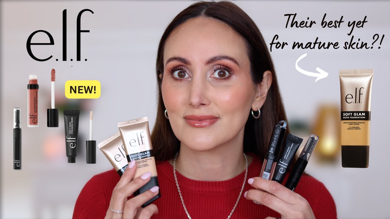 New ELF Soft Glam Satin Foundation | ELF Brow Laminating Gel | Eye Primer + MORE! | With Wear Test!