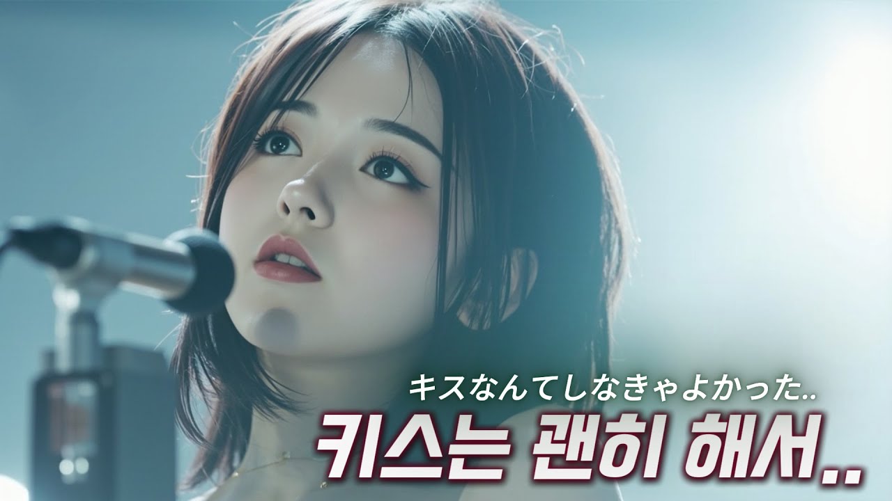 그날의 키스가 조금 늦게 마음에 남았다./ あの日のキスが 少し遅れて、心に残った。/ That kiss came back to me,a little too late.