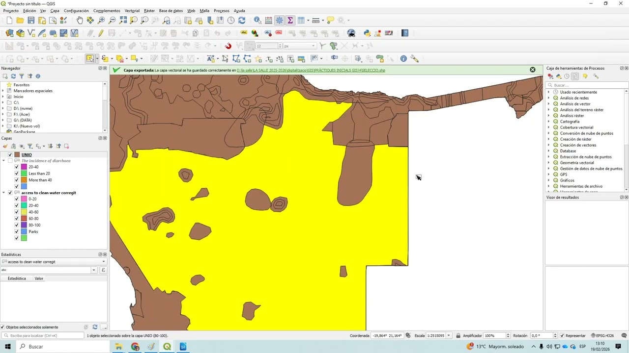 Ex 4 QGIS Unió de capes de polígons i   mesura d'àrees