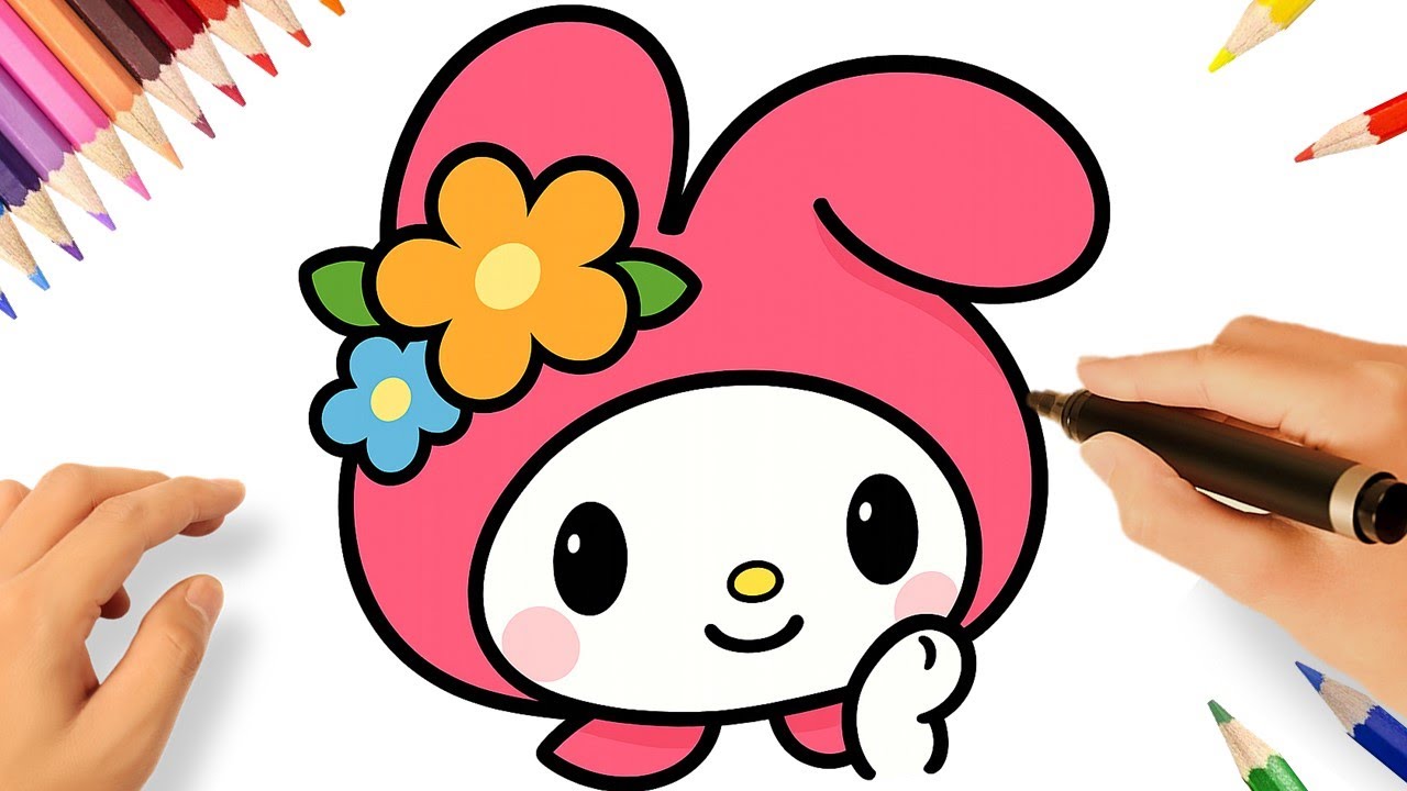 C&Oacute;MO DIBUJAR A MY MELODY FACIL 🌼