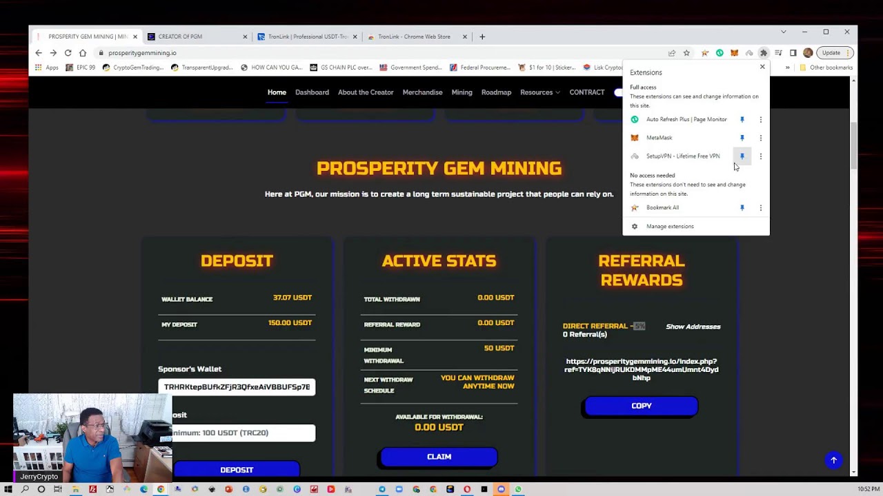 CGT is now Prosperity Gem Mining(PGM) Earn 2% Daily. Registered in USA