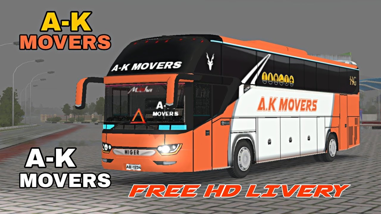 A-K Movers New Higer Bus Livery | AK Movers Quetta Buses Livery |