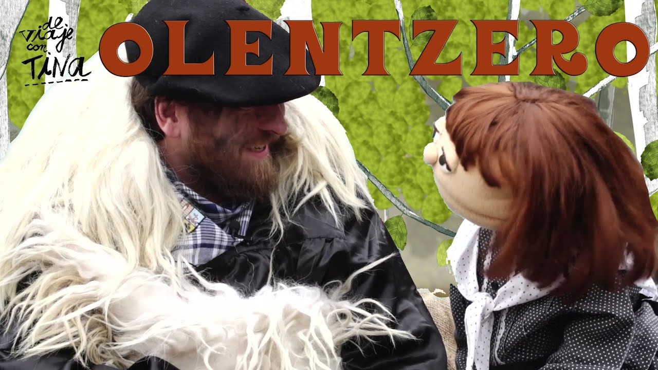 Tina con el Olentzero / Tina Olentzerorekin