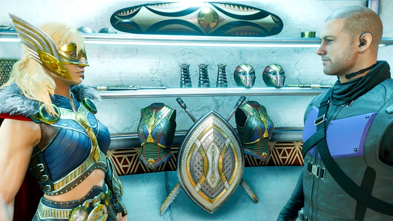 Jane Foster and Hawkeye Unique Dialogue in Marvel's Avengers Game Mighty Thor DLC