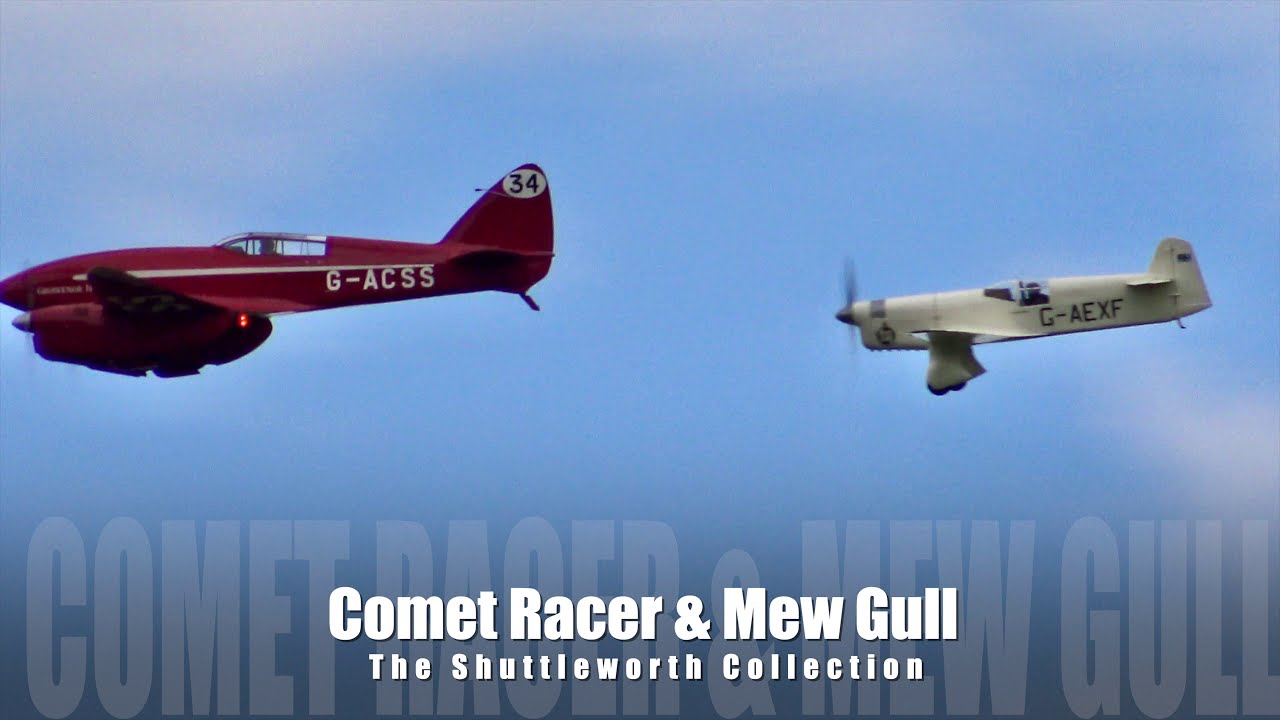 De Havilland Comet Racer & Percival Mew Gull - The Shuttleworth Collection