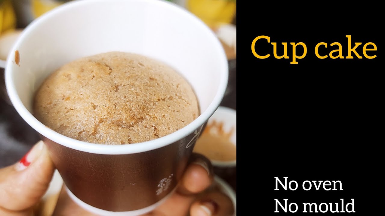 15 मिनट में बिना ओवन बिना मोल्ड बनाए घर पर कप केक|Without mould cup cake recipe in oven|
