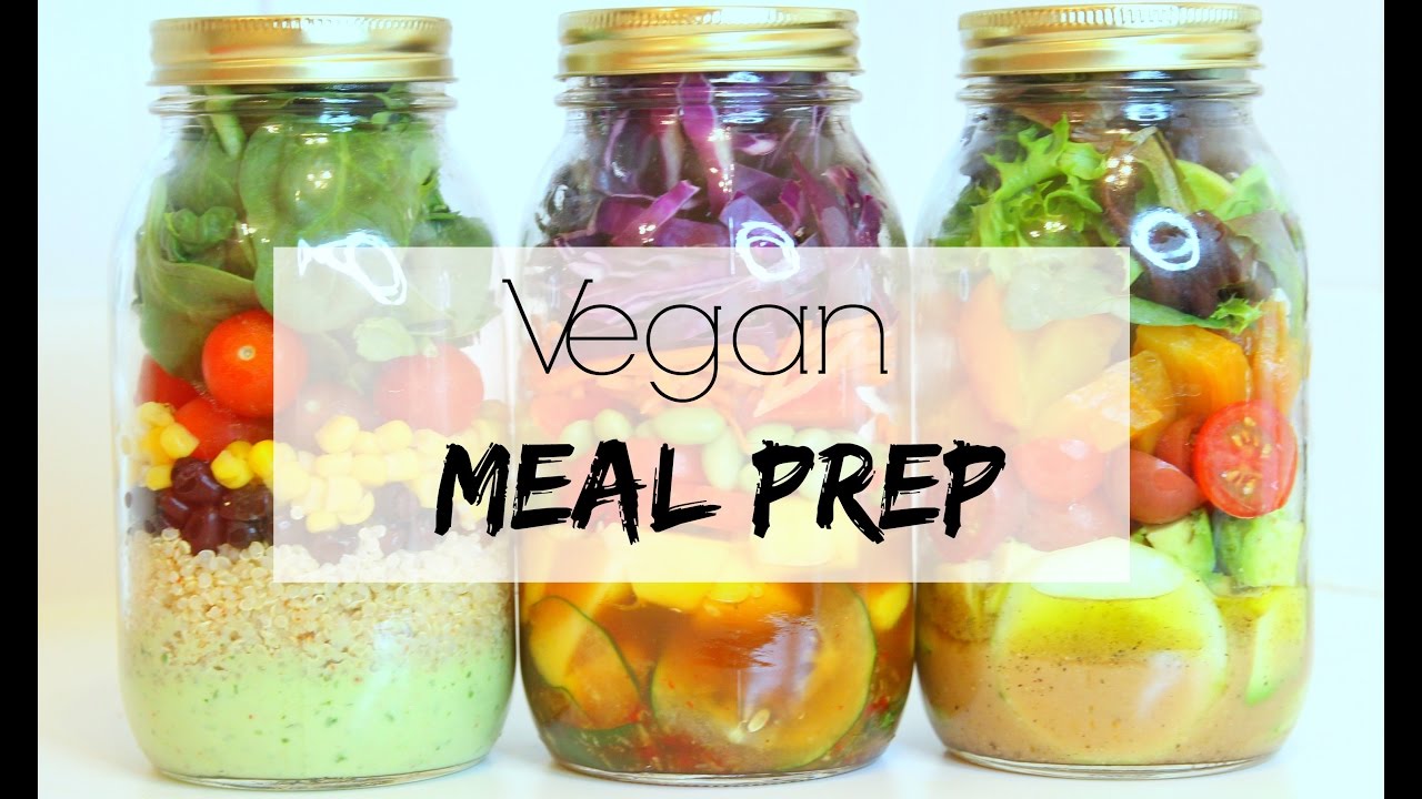 VEGAN MEAL PREP | 3 Mason Jar Salads (Easy & Healthy)