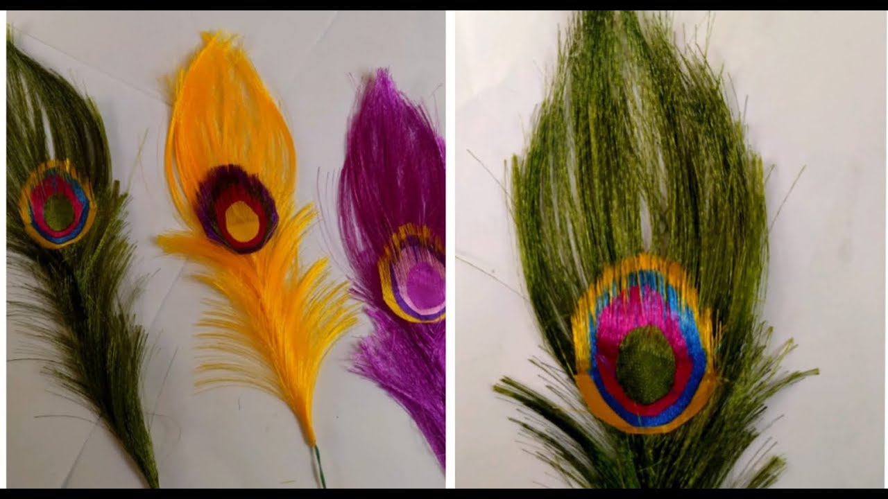 How to make peacock feather satin ribbon | DIY