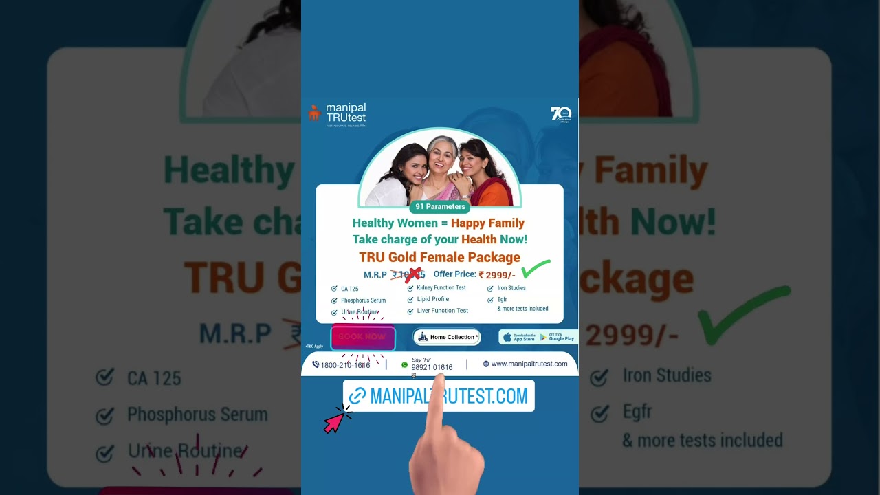 Female Full Body Health Checkup Packages - Manipal TRUtest