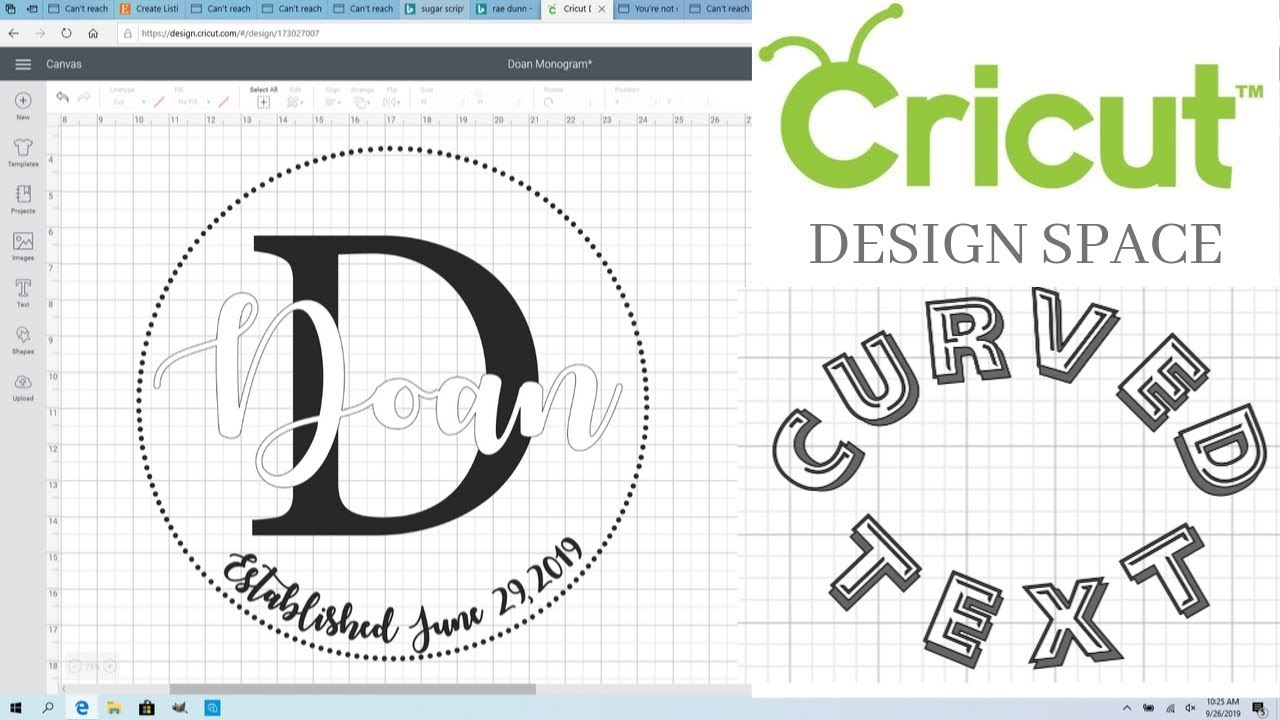 How to Curve Text / Cricut Design Space Tutorial