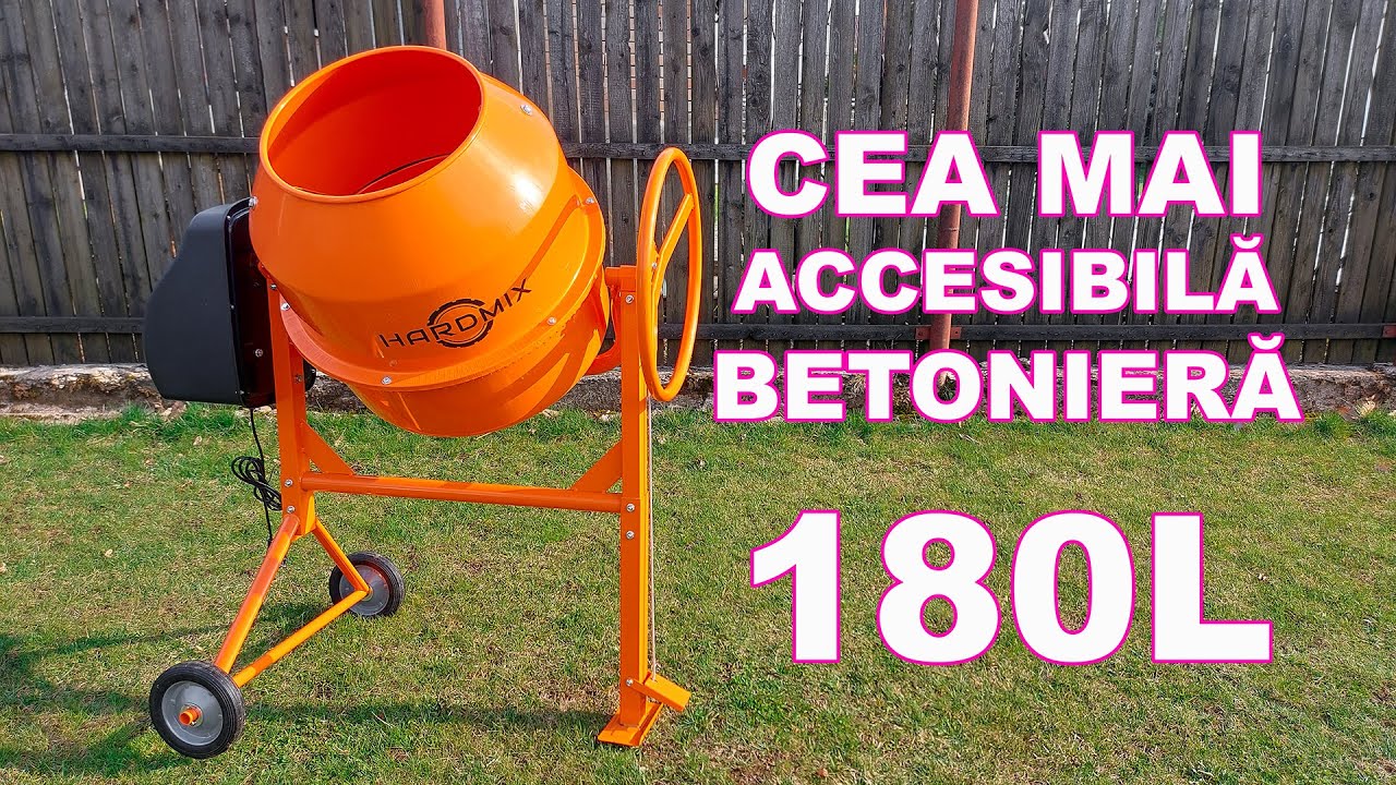 CEA MAI ACCESIBILĂ BETONIERĂ! MONTAJ BETONIERĂ HARDMIX 180 LITRI