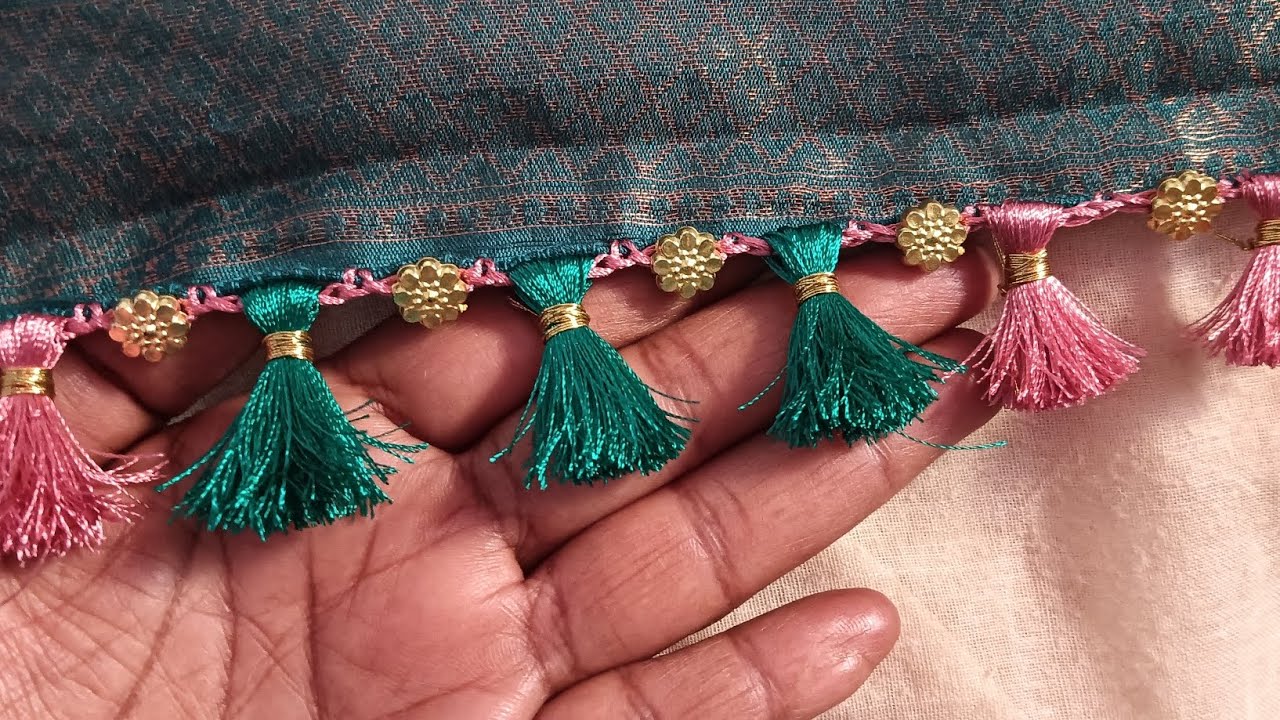 Simple baby kuchu making #sareedecoration#saree Kuch #aariwork####