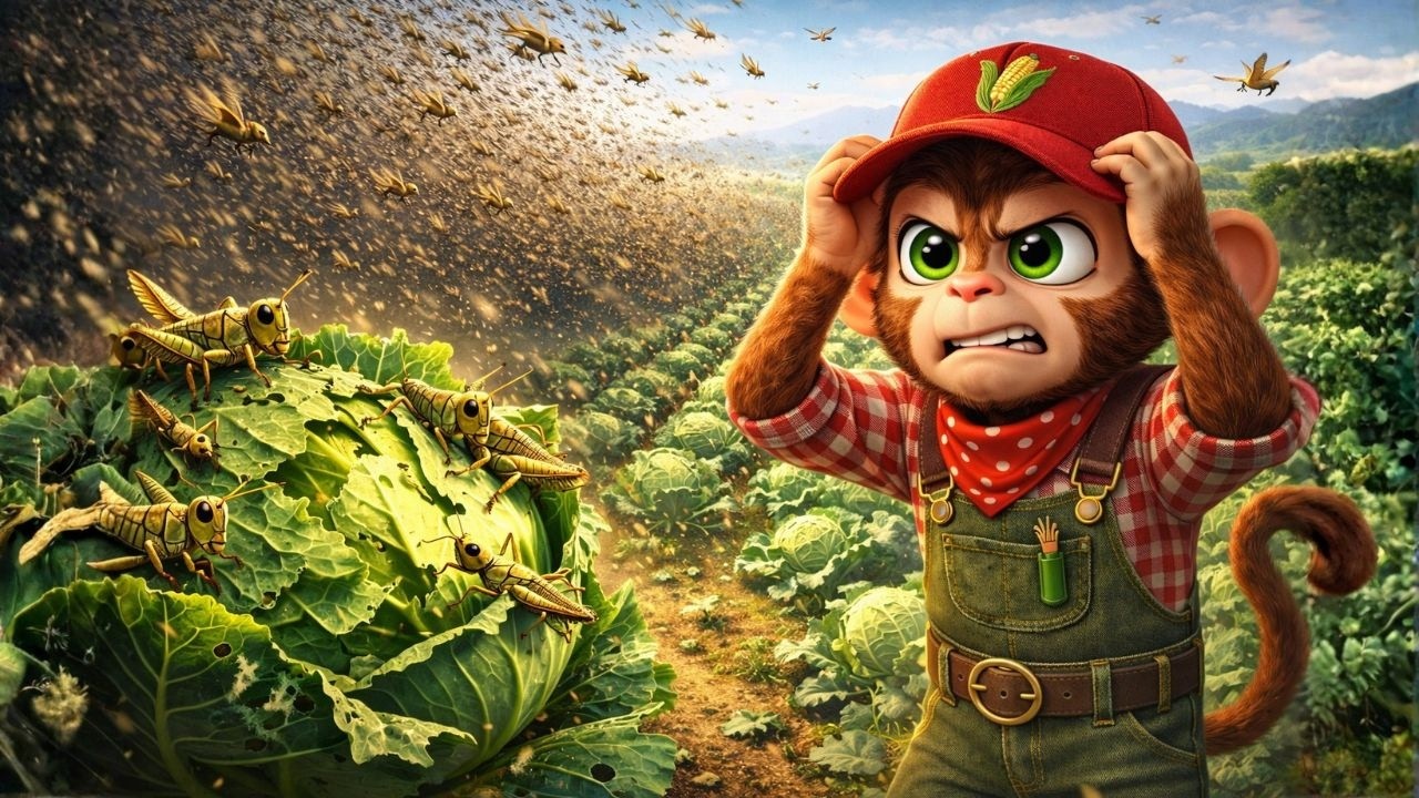 Locust Swarm Attacked My Cabbage Farm… I Didn’t Expect This | Farm Work #farming