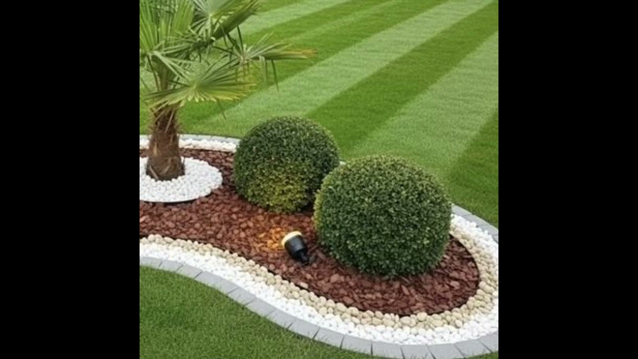 Modern & Unique pebbestone landscaping ideas
