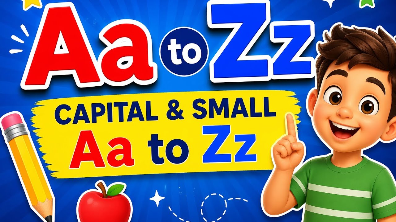 English Alphabet Capital and Small Letters Aa to Zz