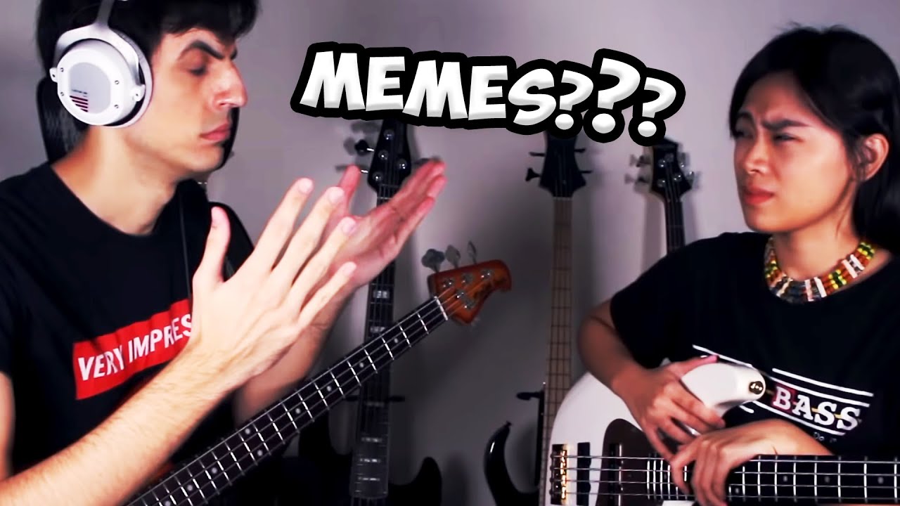 Enseñando canciones de MEMES a mi NOVIA en el BAJO