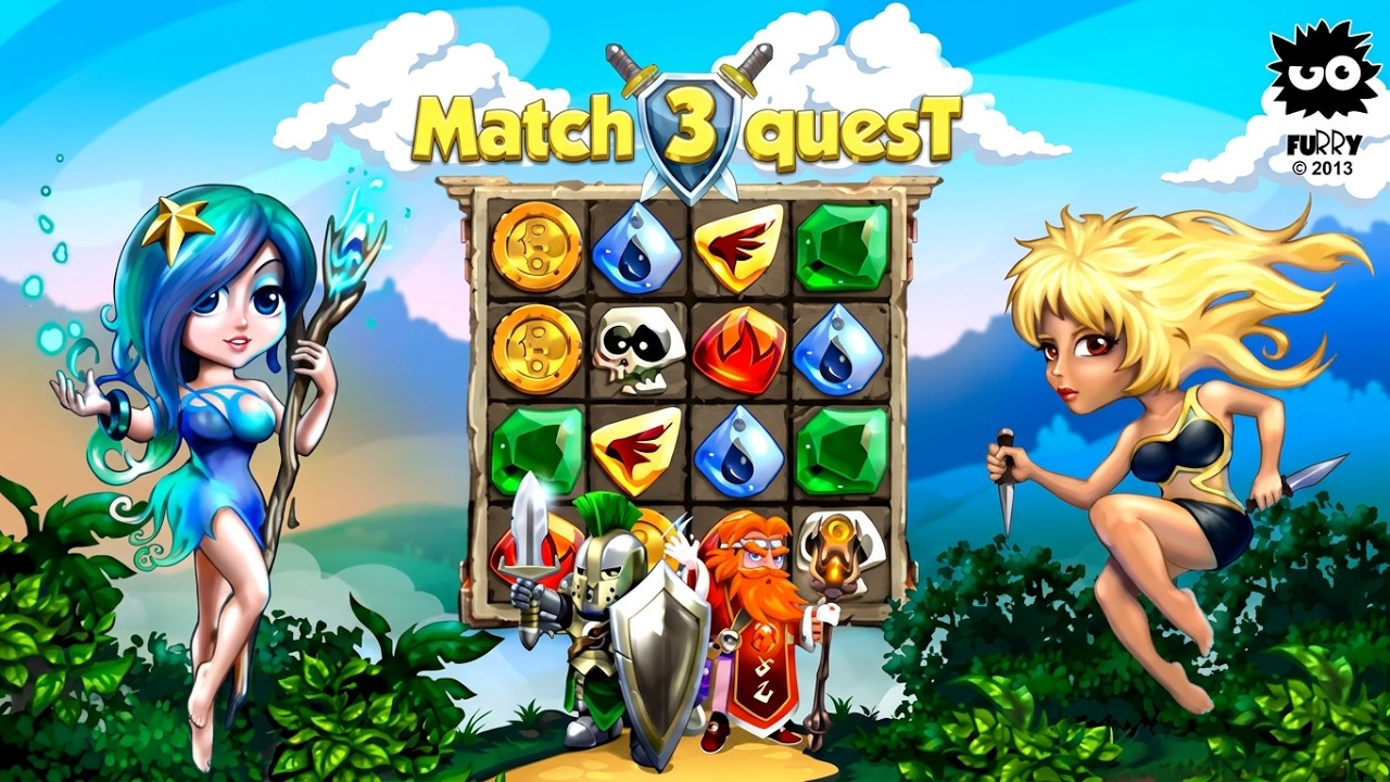Match 3 Quest - Jewel Digger (by Nika Entertainment) - match 3 puzzle game for Android - gameplay.
