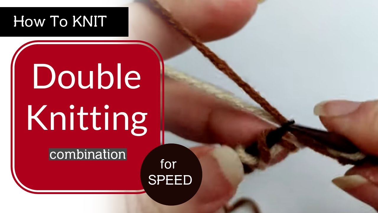 Combination Double Knitting a Pocket Scarf:  Daily Nimblefingers 20200915