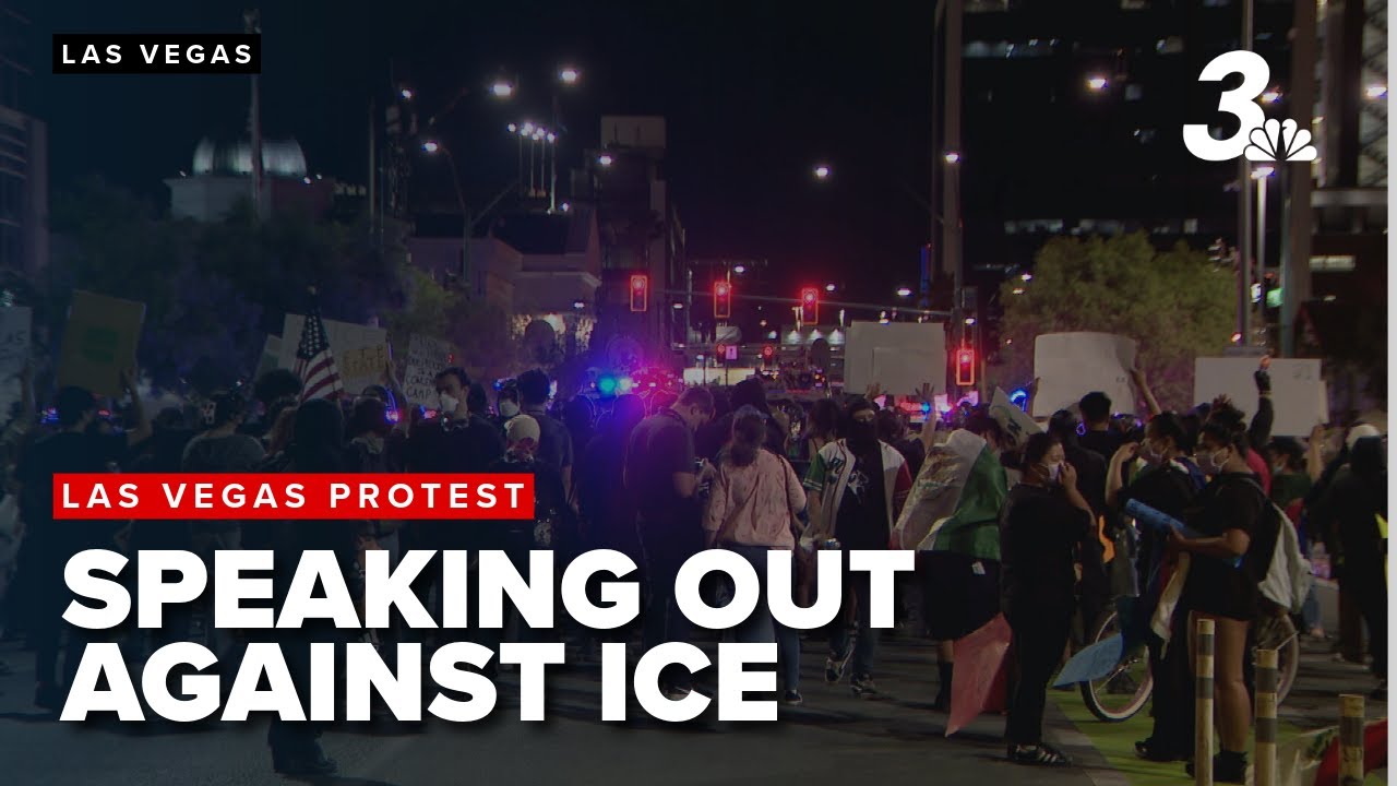 Las Vegas protestors rally against Trump ICE raids