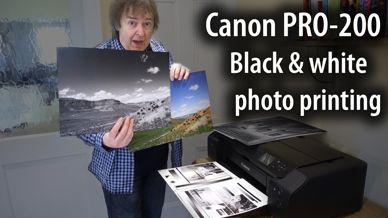 Черно-белая фотопечать на Canon Pixma PRO-200