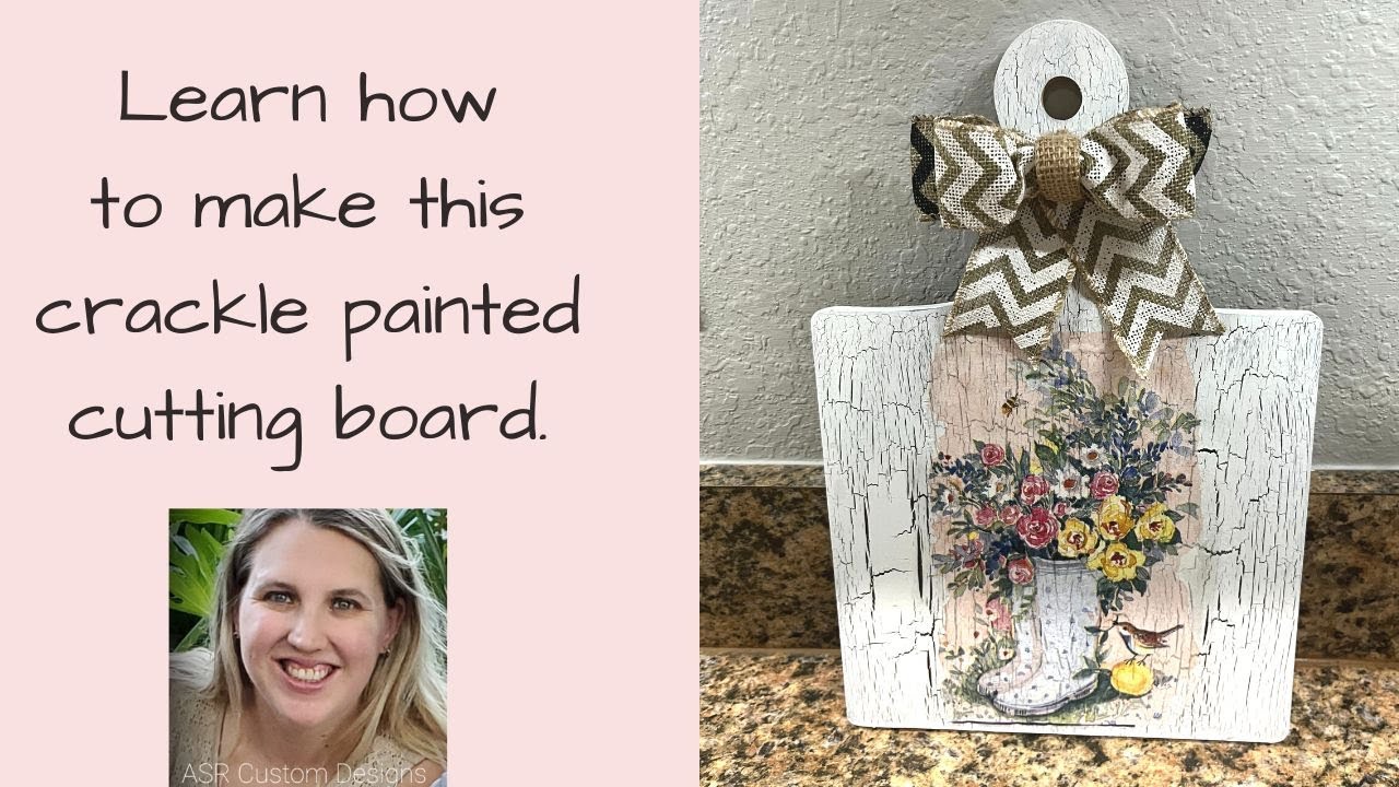 How To Do Crackle Paint and Mod Podge a Napkin Over Top