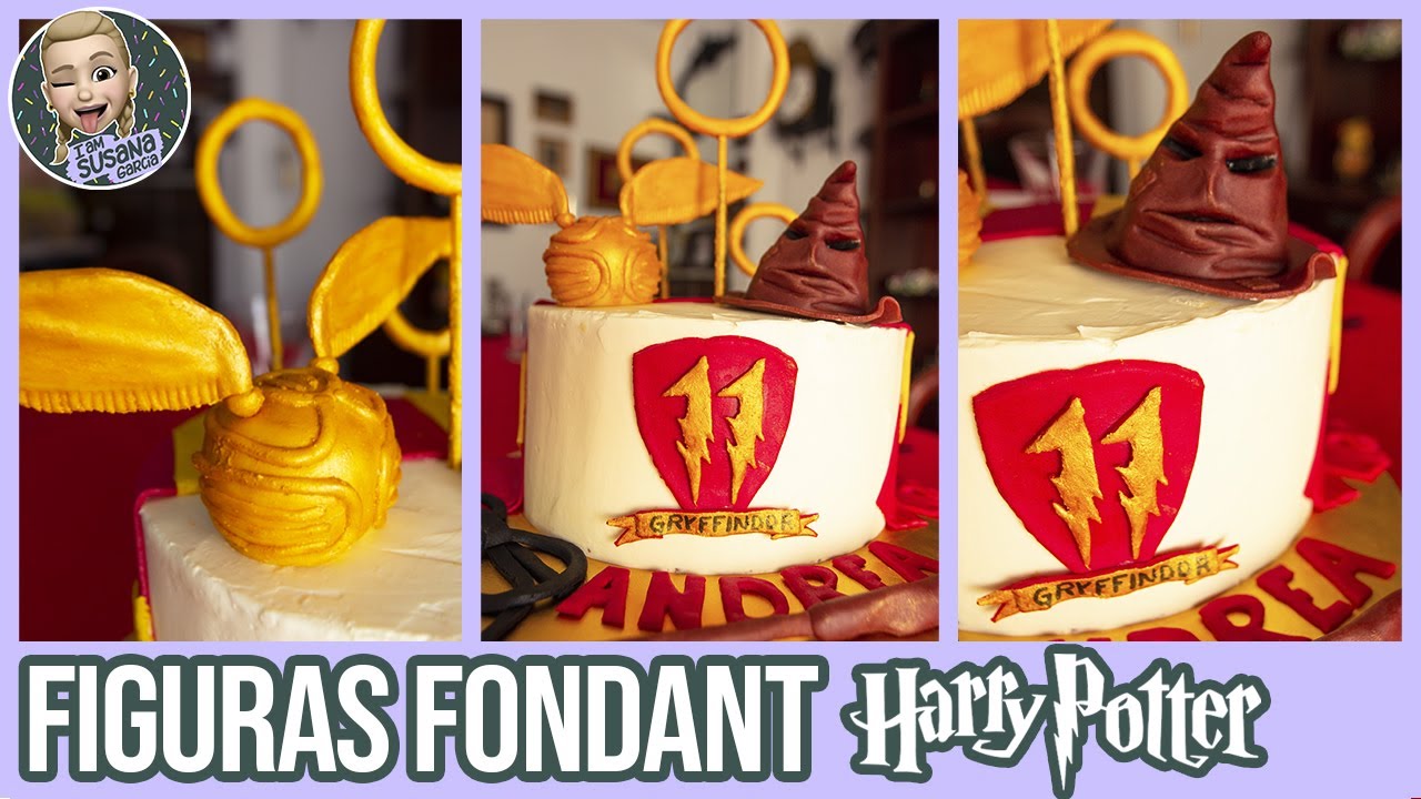 Figuras de FONDANT para TARTA DE HARRY POTTER!! DECORACIÓN DE TARTAS con fondant - HARRY POTTER ⚡️