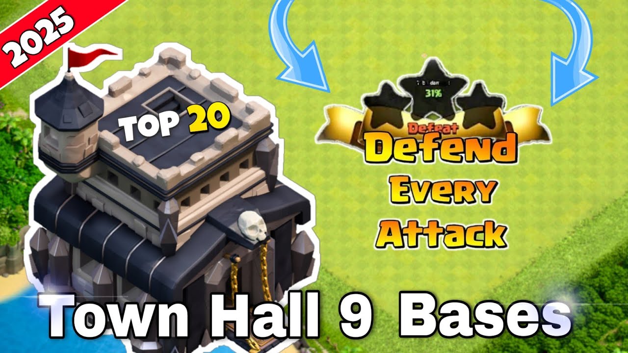 New Best! Th9 Base 2025 | Town Hall9 (Th9) Trophy/Farming/Hybrid Base Links - Clash Of Clans - COC