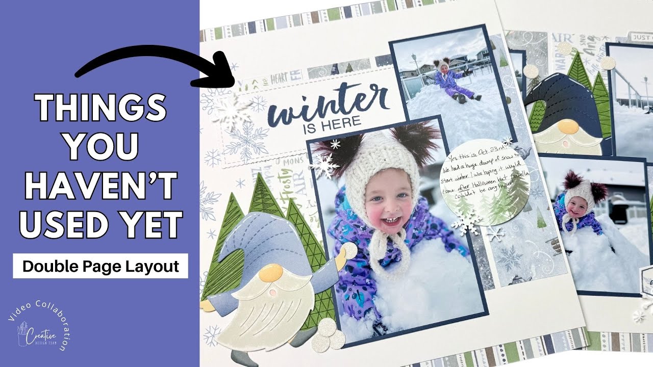 Use Your Scrapbooking Stash! \ Winter Layout Idea