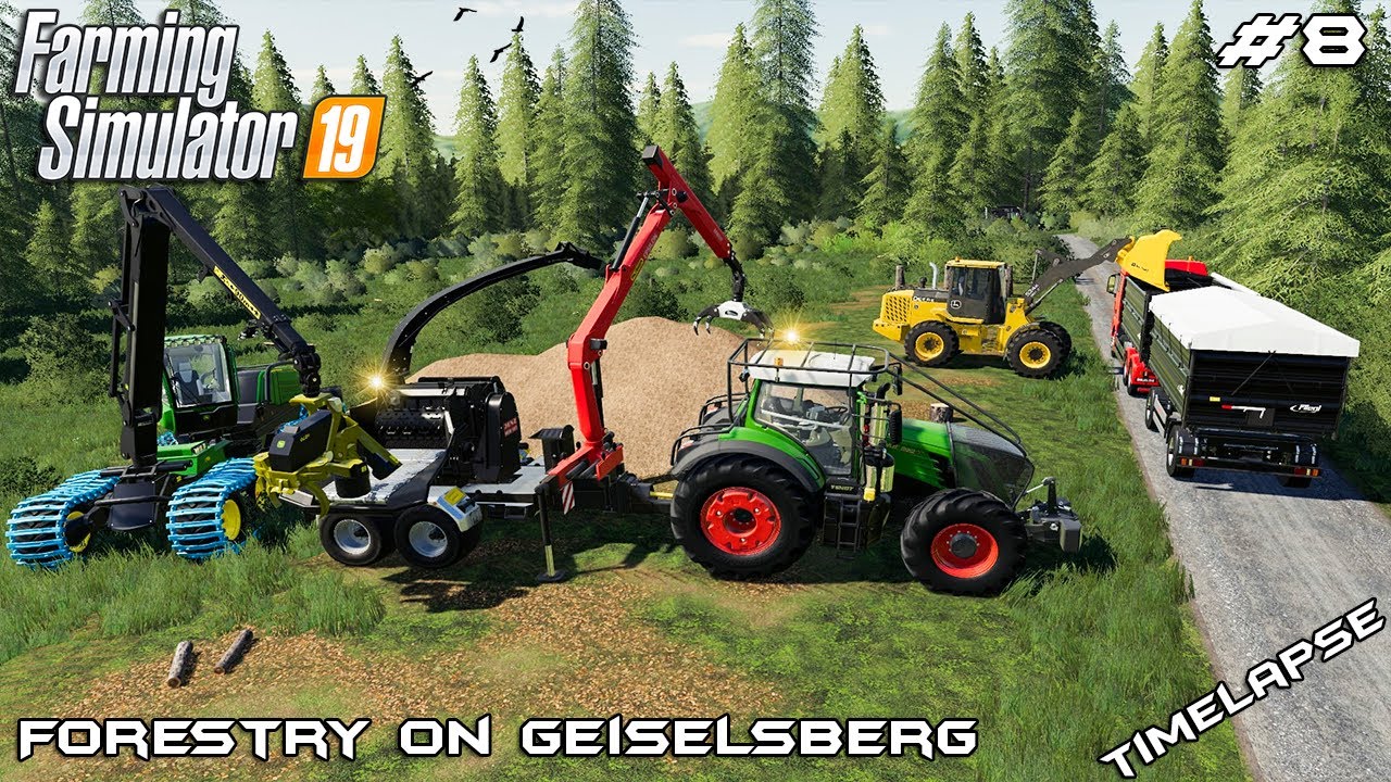 How to make wood chips the fastest way | Forestry on Geiselsberg | Farming Simulator 19 | Episode 8