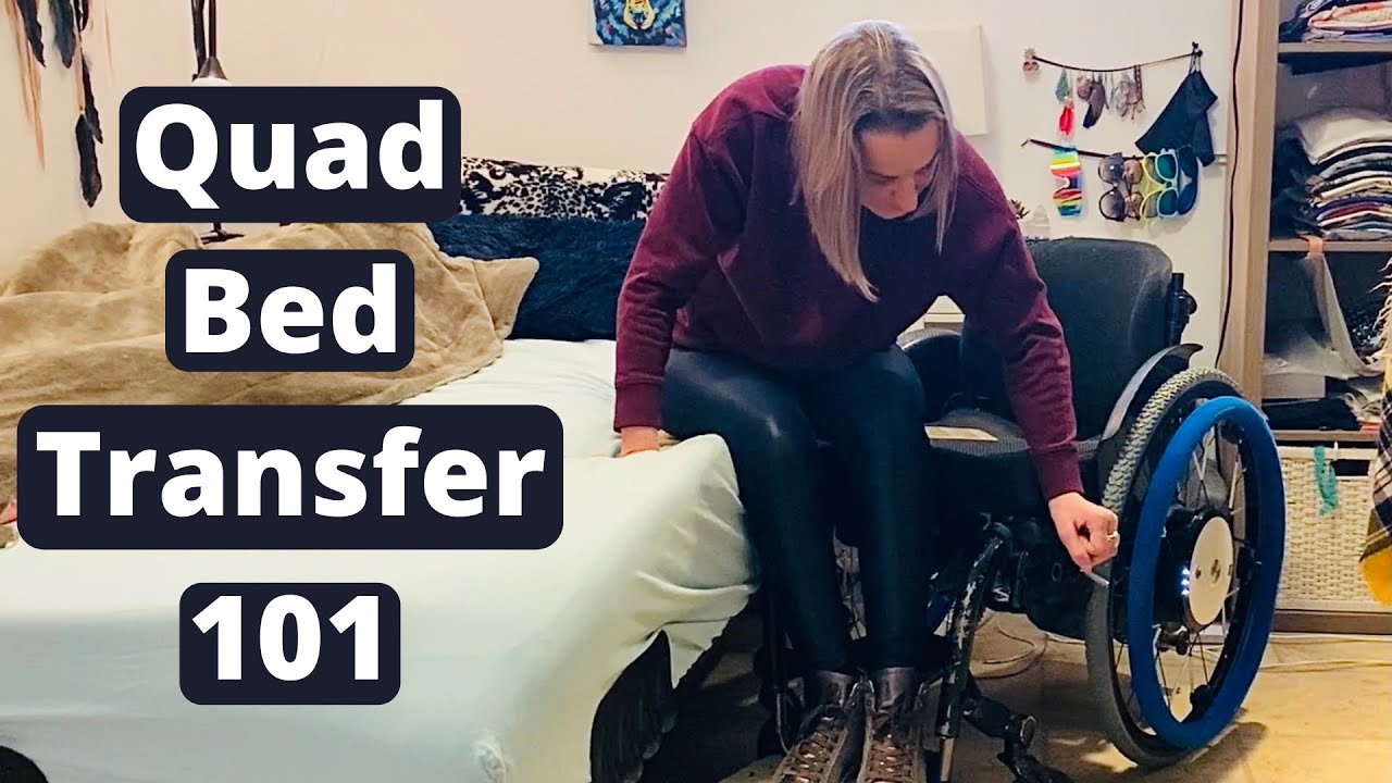 TRANSFER from WHEELCHAIR TO BED (with & without sliding board) | Quadriplegic Transfer