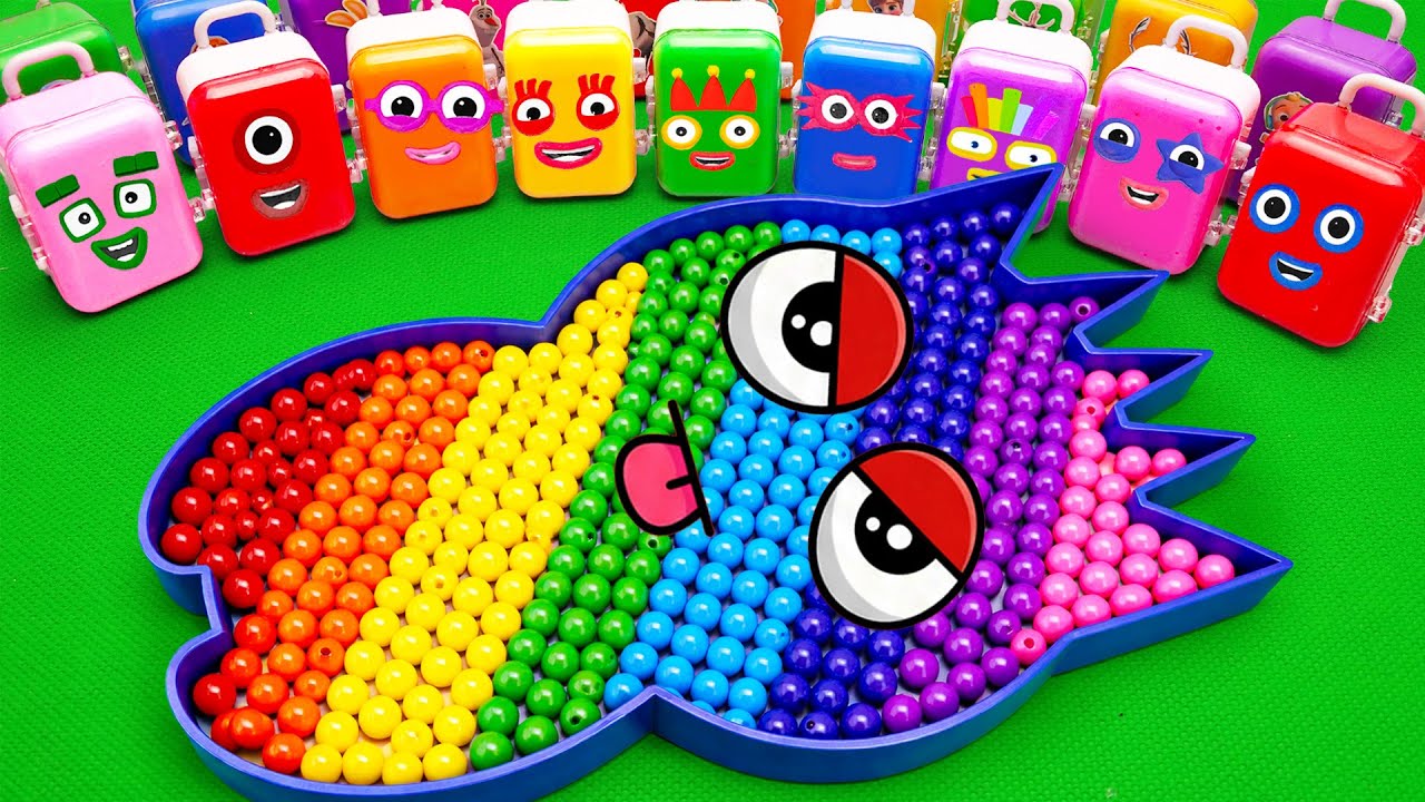 Satisfying ASMR Video 🌈 DIY How To Make Rainbow SPRUNKI Beads Bathtub From Mixing Slime Suitcase
